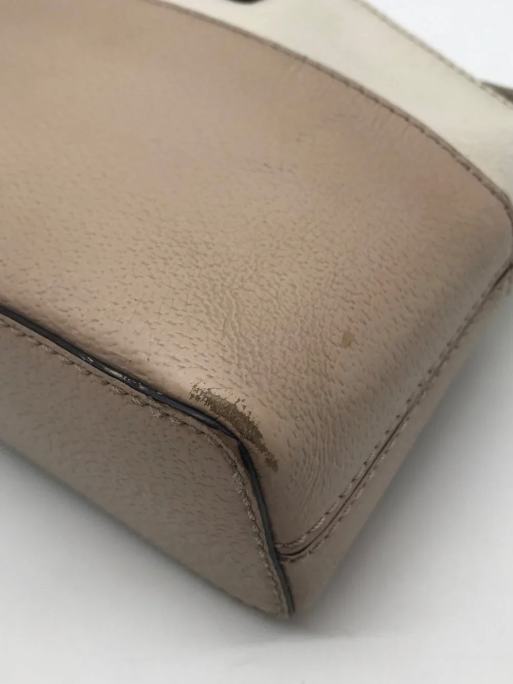 Kate Spade Mauve & Ivory Pebbled Leather Grove Street Millie Crossbody Bag